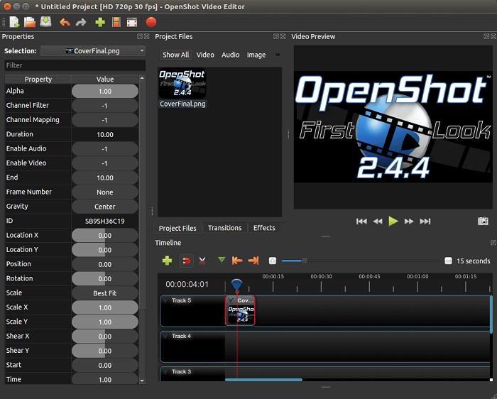 Phần mềm Openshot dễ sử dụng với nhiều tính  năng