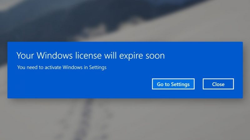 lỗi windows license will expire soon-0
